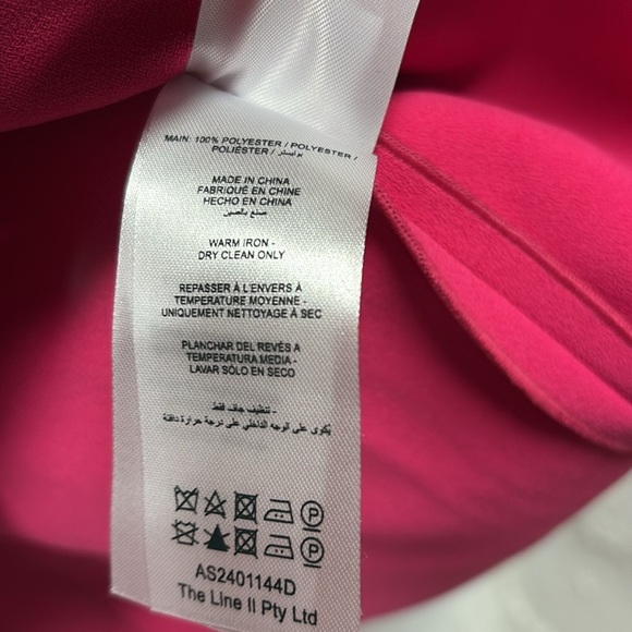 Acler Rowe Mini Dress Seamed High Neck Assymetical Azalea Pink sz US 8 - Picture 9 of 12